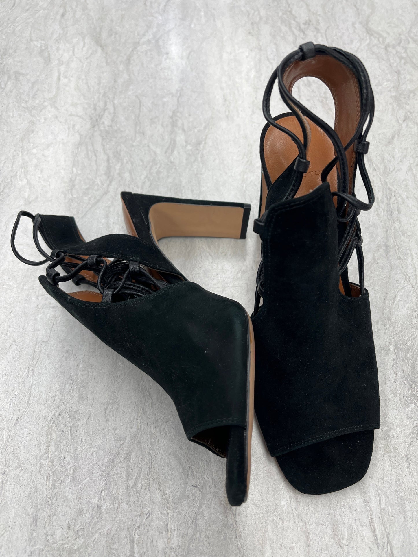 Black Shoes Heels Block Halston, Size 8