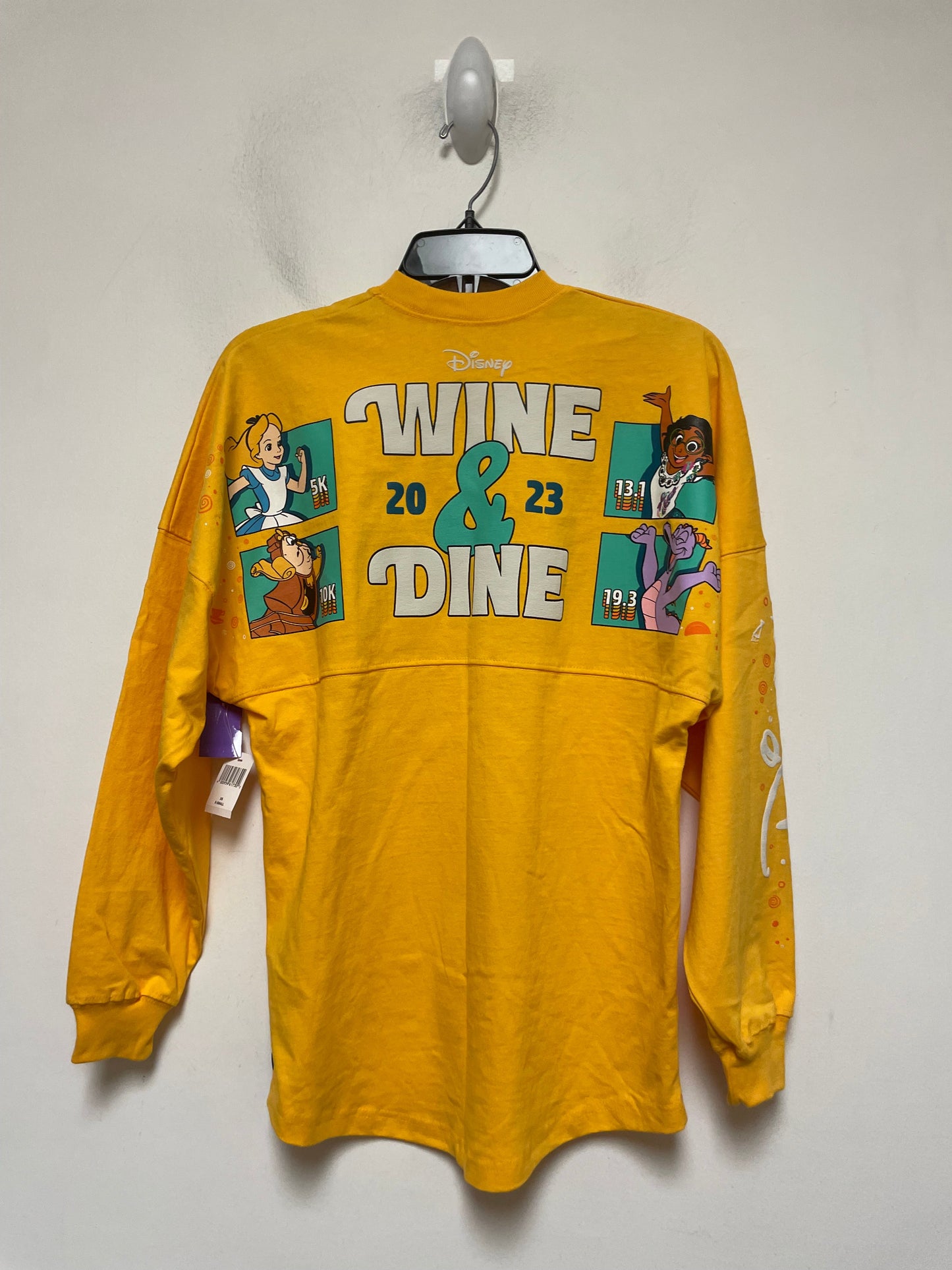 Yellow Top Long Sleeve Walt Disney, Size Xs