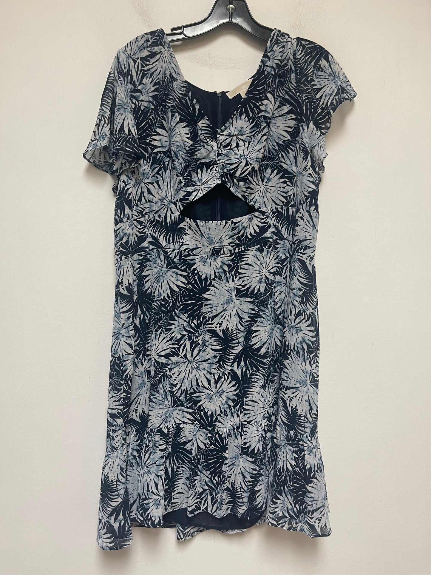 Blue Dress Casual Short Michael By Michael Kors, Size Xl