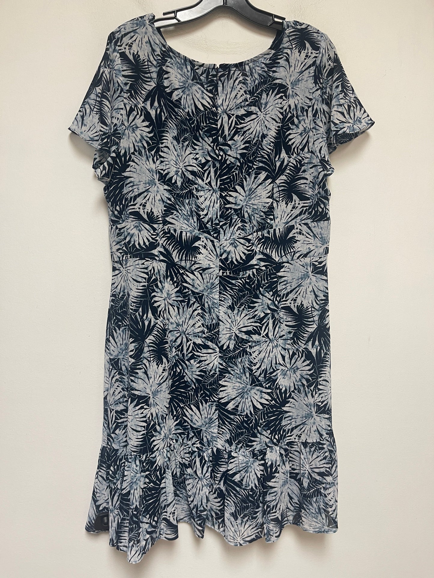 Blue Dress Casual Short Michael By Michael Kors, Size Xl