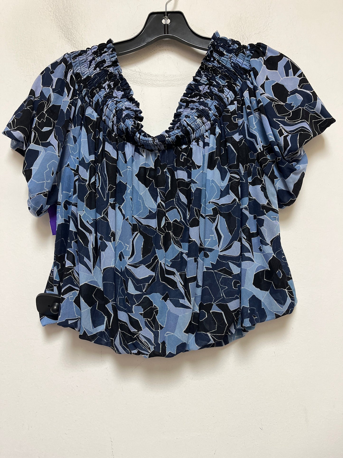 Blue Top Short Sleeve Free People, Size M