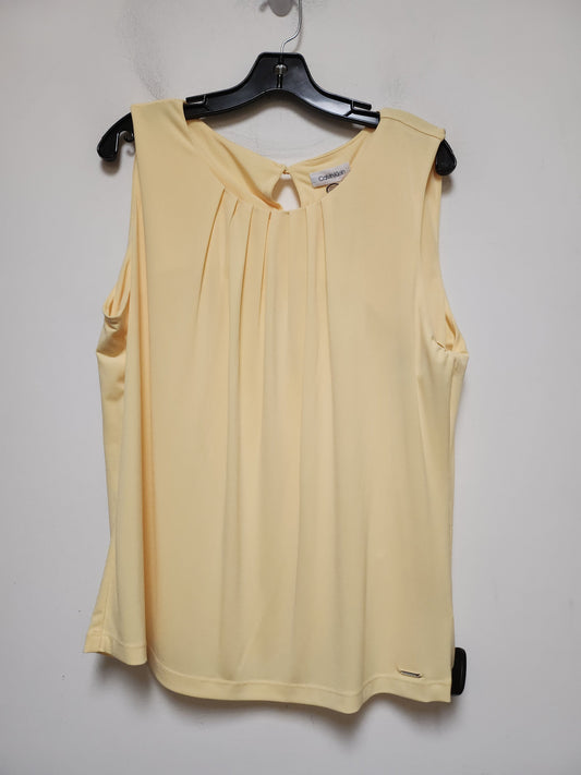 Yellow Top Sleeveless Calvin Klein, Size 1x