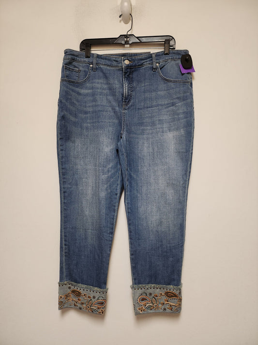 Blue Denim Jeans Straight Chicos, Size 16