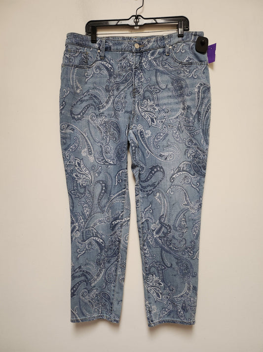 Blue Denim Jeans Straight Chicos, Size 16
