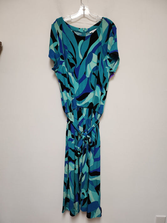 Teal Dress Casual Maxi Chicos, Size Xxl
