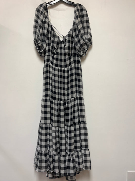 Plaid Pattern Dress Casual Maxi Ashley Stewart, Size 3x