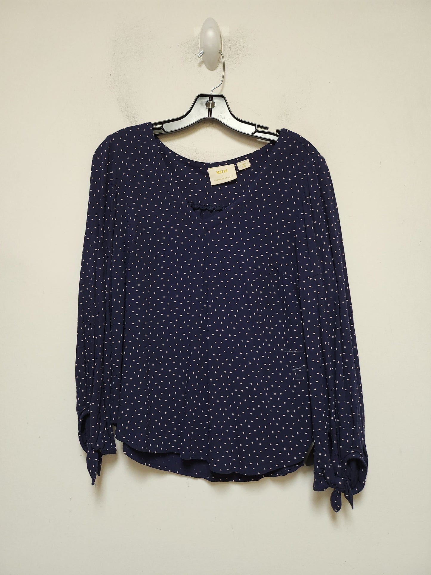 Polkadot Pattern Top Long Sleeve Maeve, Size Xs