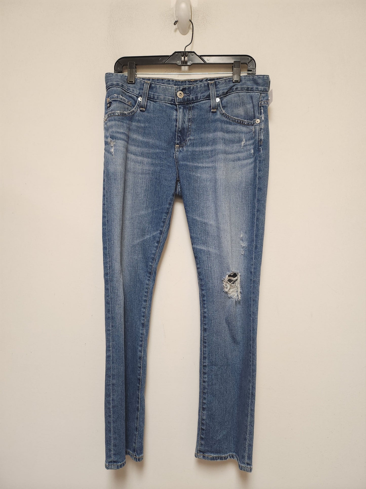 Jeans Skinny By Anthropologie In Blue Denim, Size: 6