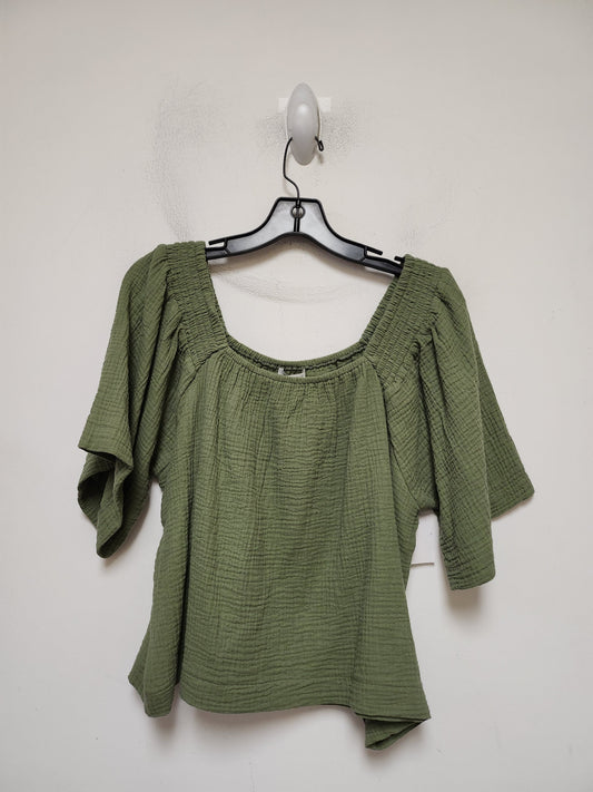 Green Top Short Sleeve Z Supply, Size L