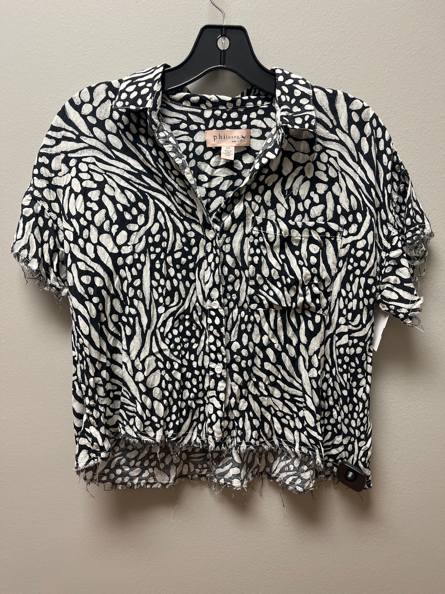 Black & White Top Short Sleeve Philosophy, Size S