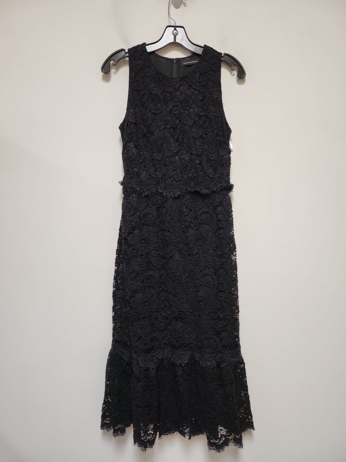 Dress Casual Midi By Banana Republic In Black, Size: S