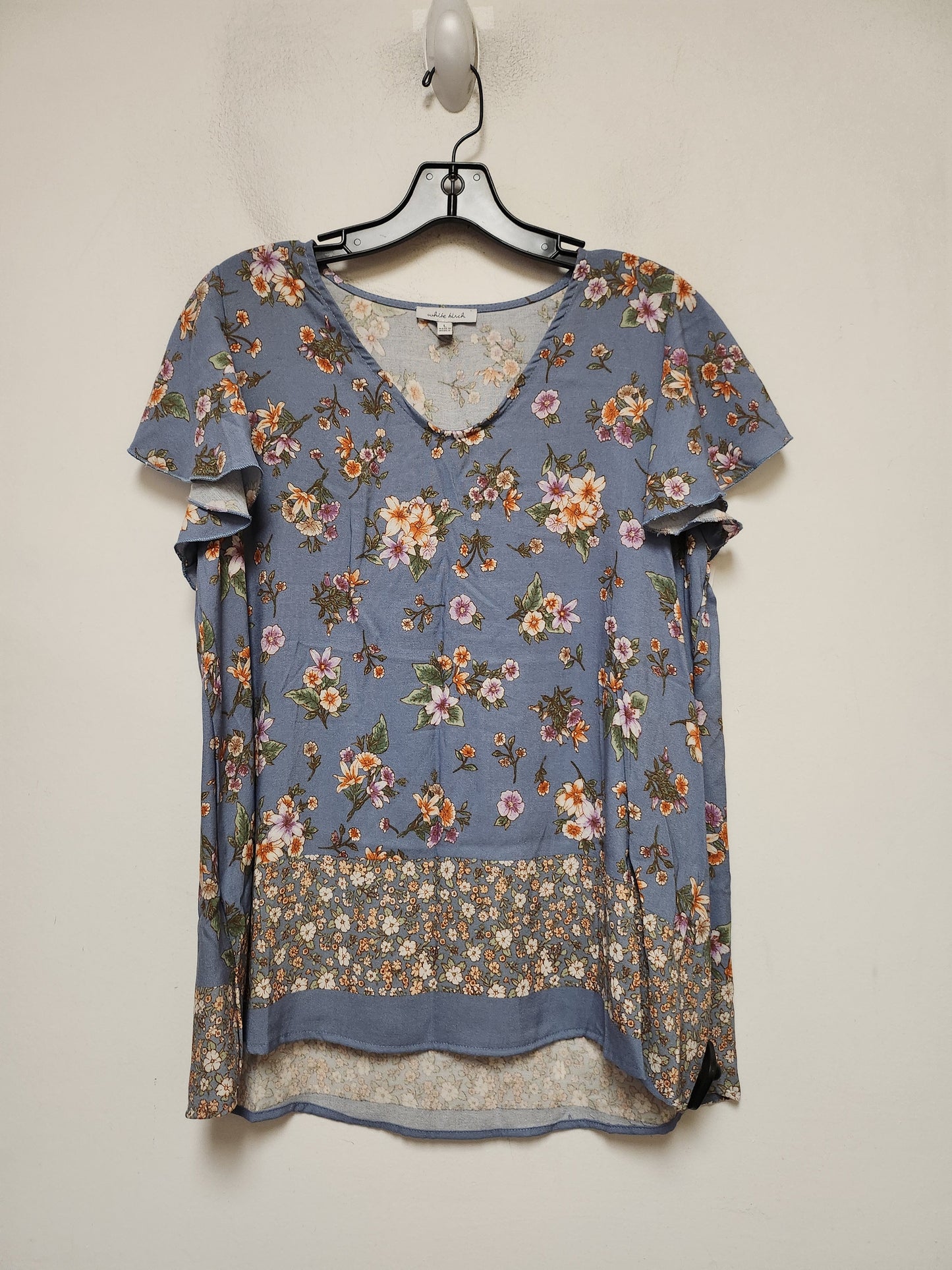 Top Short Sleeve By White Birch In Floral Print, Size: L