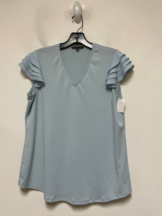 Top Short Sleeve By Adrianna Papell In Blue, Size: M