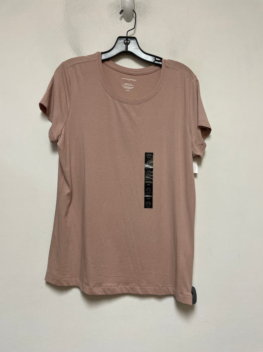 Top Short Sleeve Basic By Banana Republic In Pink, Size: L