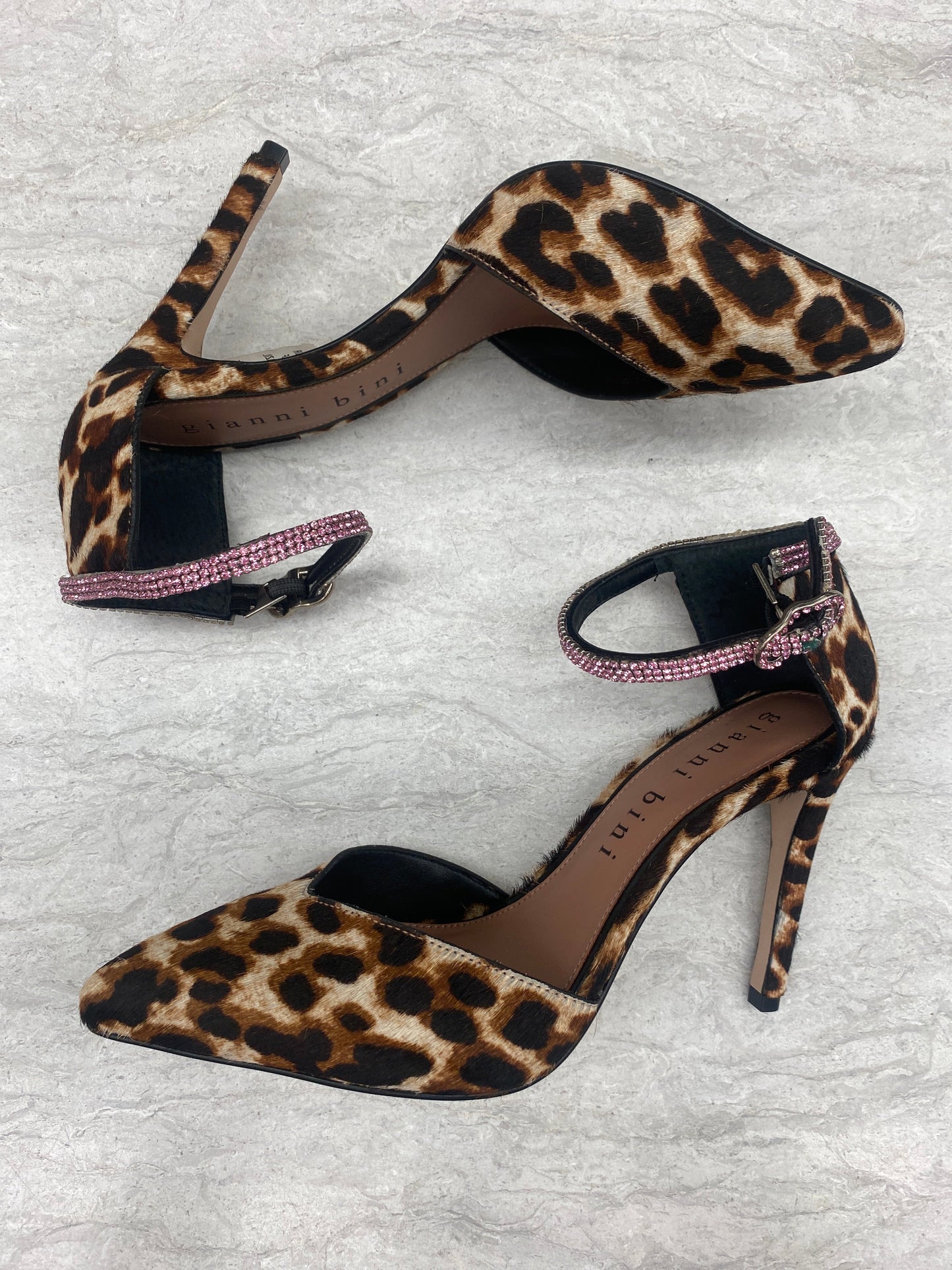 Shoes Heels Stiletto By Gianni Bini In Animal Print, Size: 8