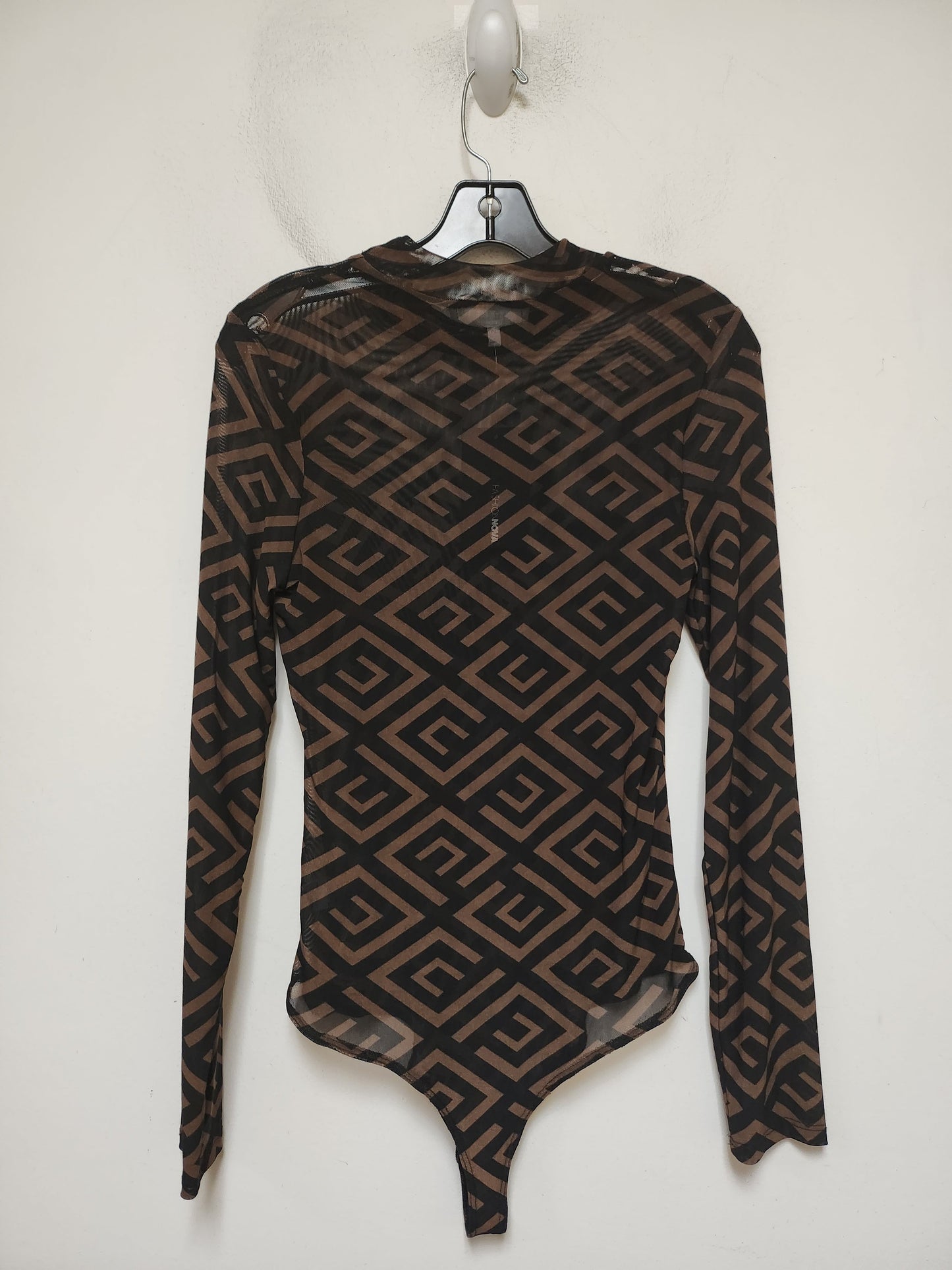 Bodysuit By Clothes Mentor In Black & Brown, Size: Xl