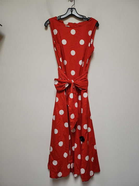 Dress Casual Maxi By Anne Klein In Polkadot Pattern, Size: M