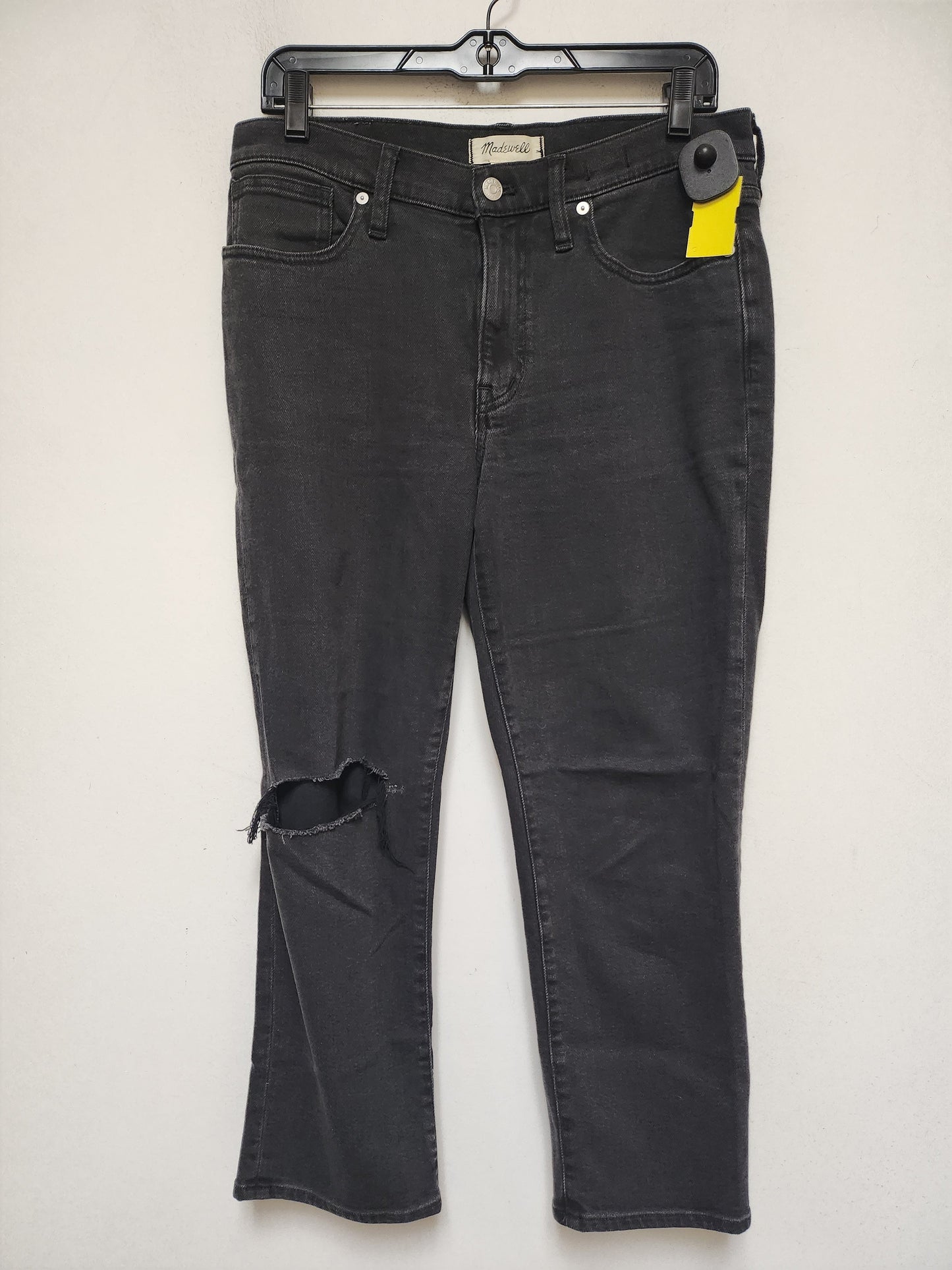 Jeans Straight By Madewell In Black Denim, Size: 6