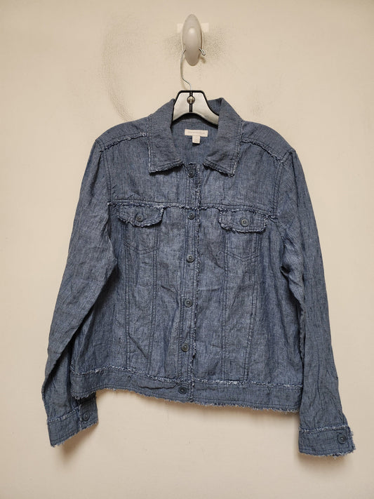 Top Long Sleeve By Charter Club In Blue Denim, Size: L