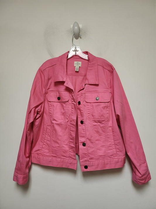 Jacket Denim By St Johns Bay In Pink Denim, Size: Xxl