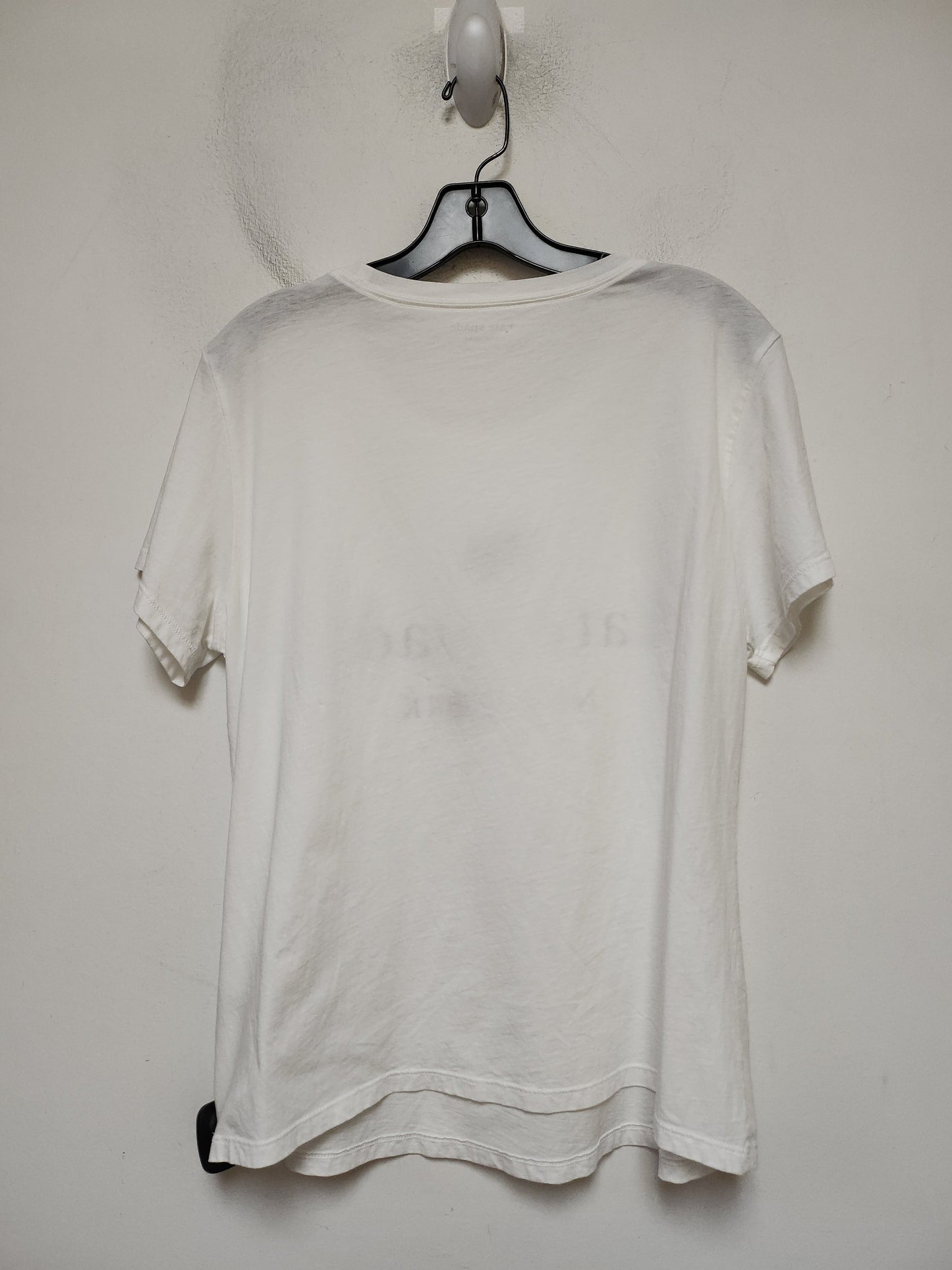 Top Short Sleeve Designer By Kate Spade In White, Size: Xl