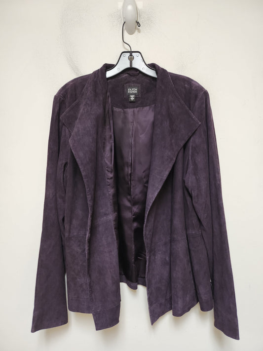 Jacket Other By Eileen Fisher In Purple, Size: L