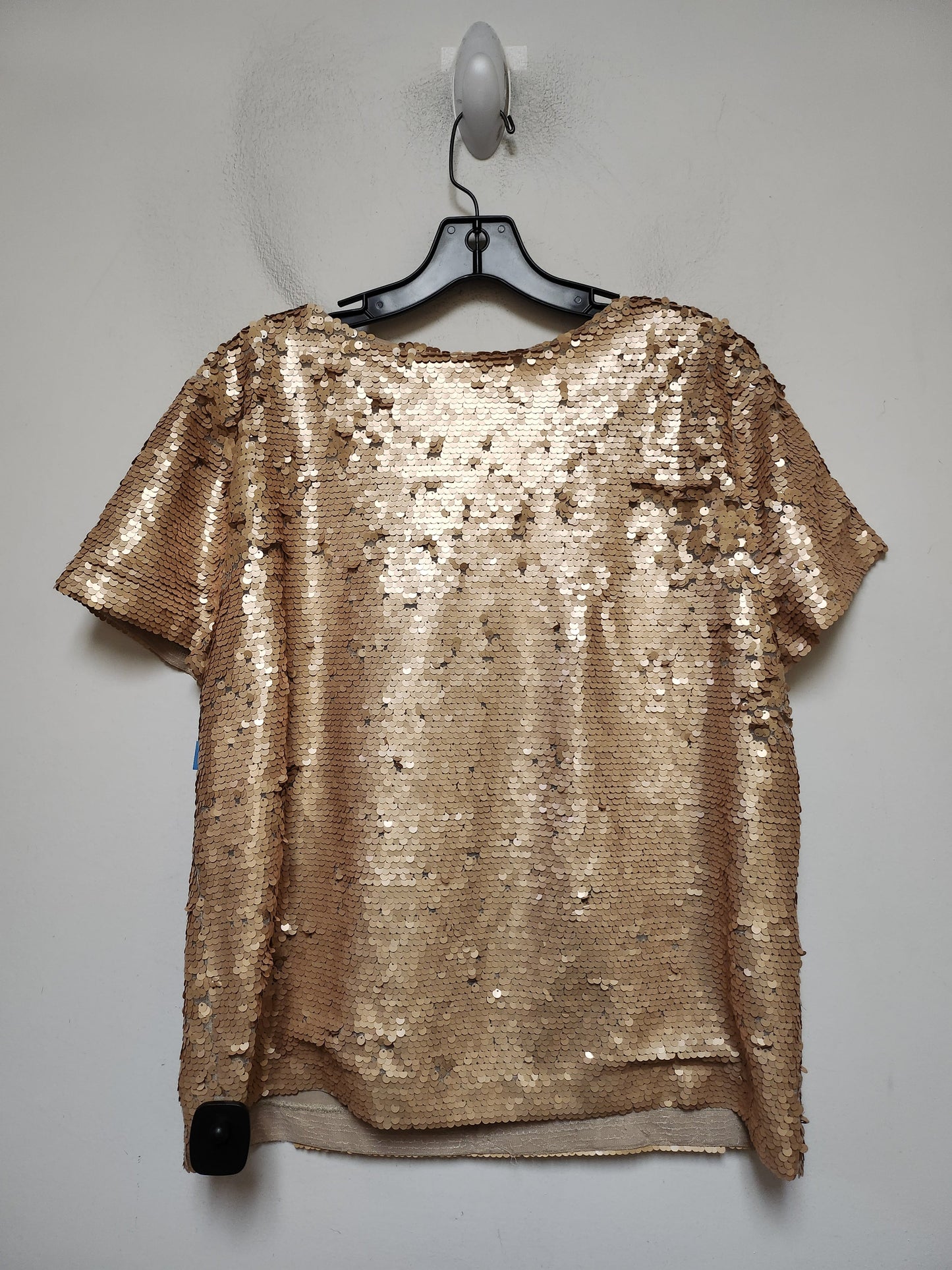 Top Short Sleeve By J. Crew In Gold, Size: L