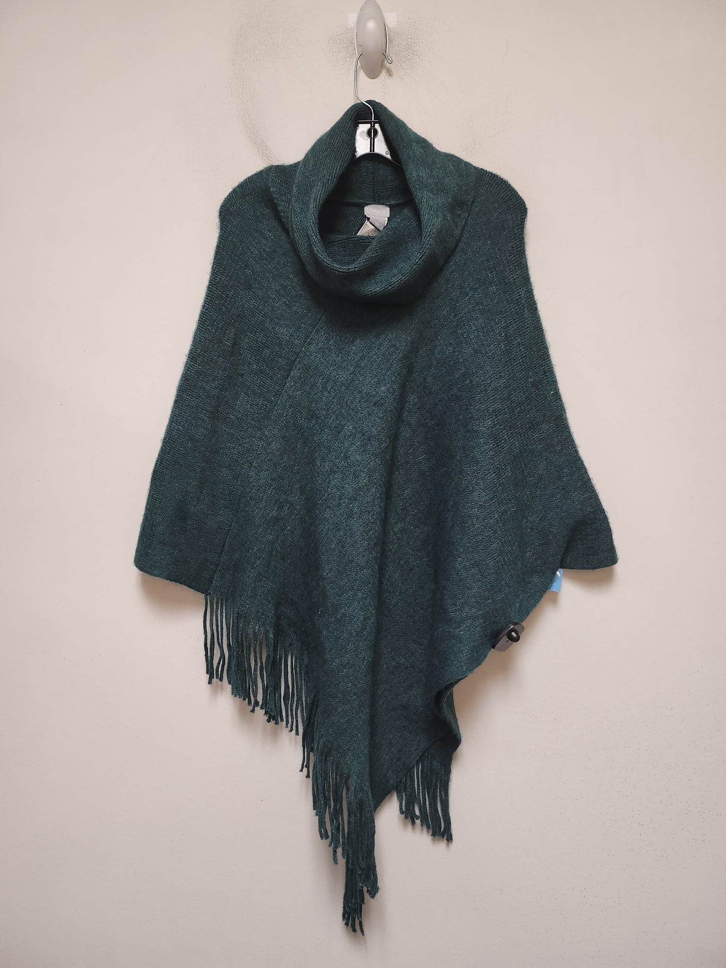 Poncho By Chicos In Green, Size: Osfm