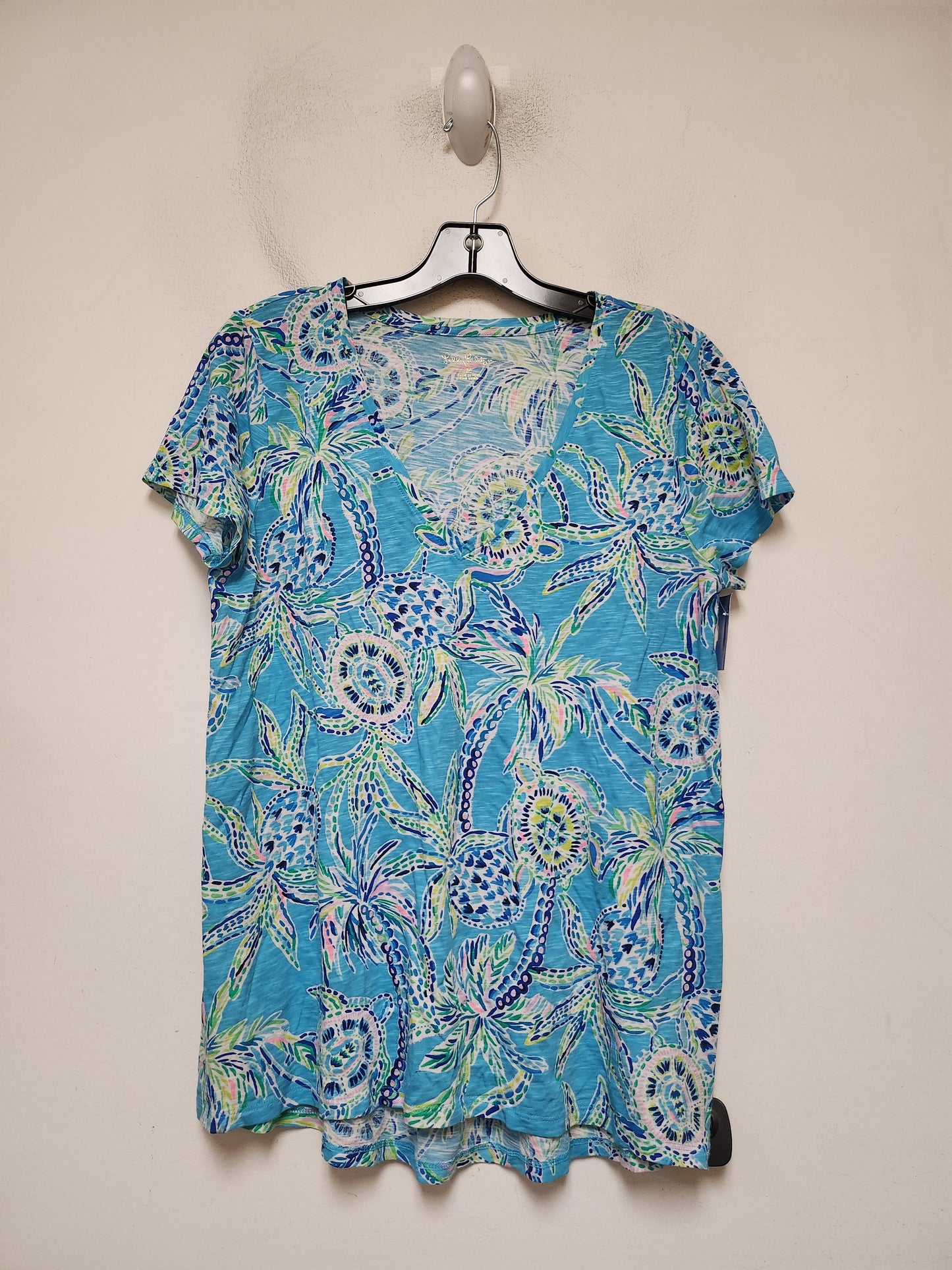 Top Short Sleeve Designer By Lilly Pulitzer In Multi-colored, Size: M