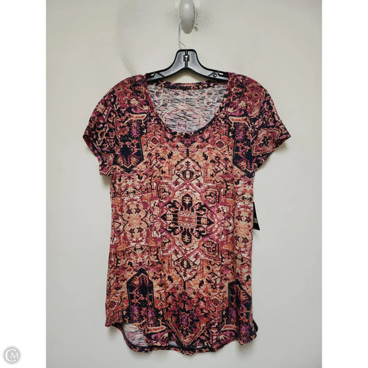 Top Short Sleeve Basic By Lucky Brand In Multi-colored, Size: L