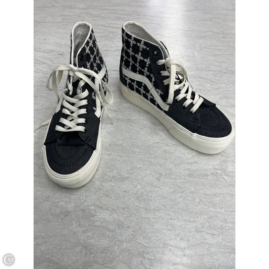Shoes Sneakers By Vans In Black & White, Size: 7.5