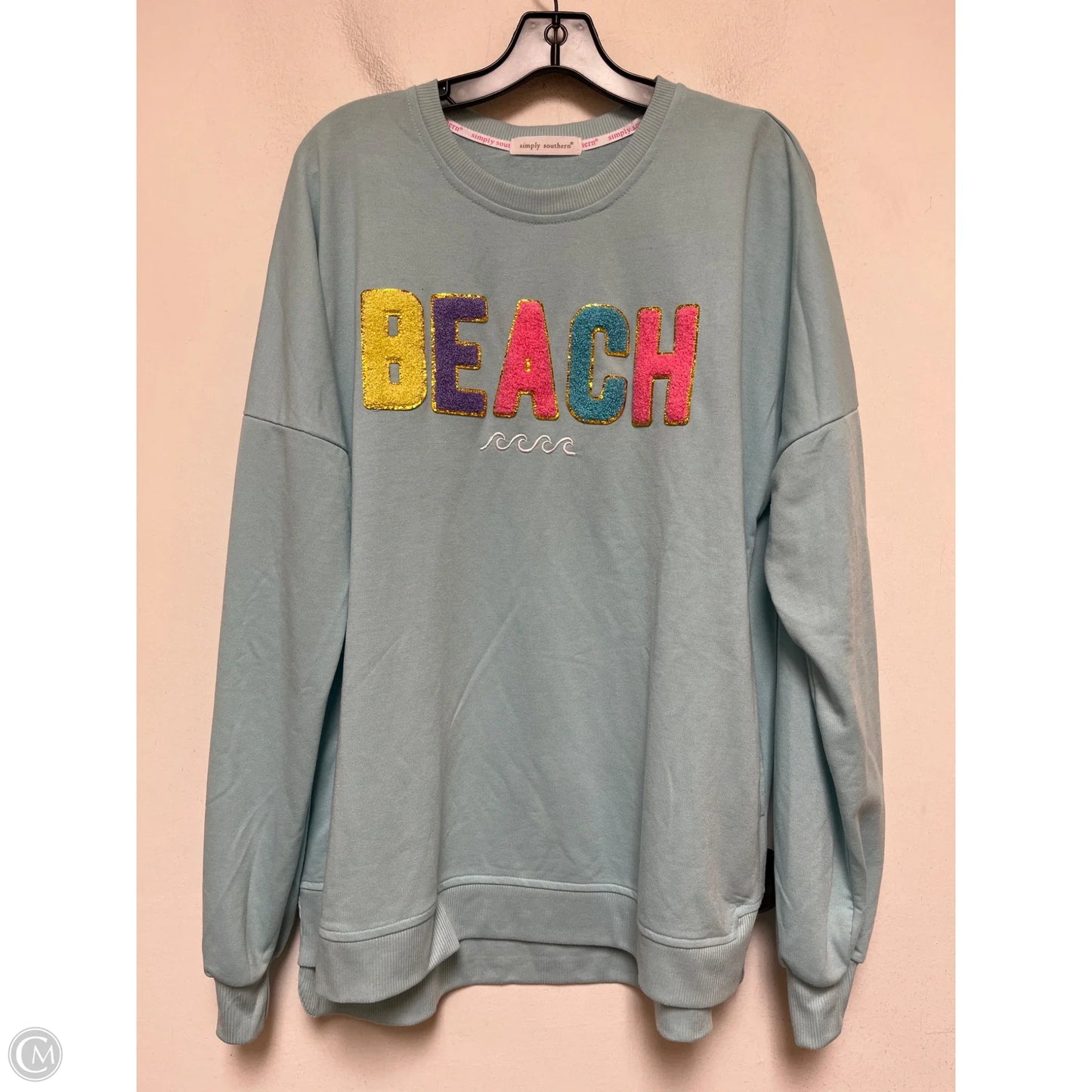 Sweatshirt Crewneck By Simply Southern In Blue, Size: Xl