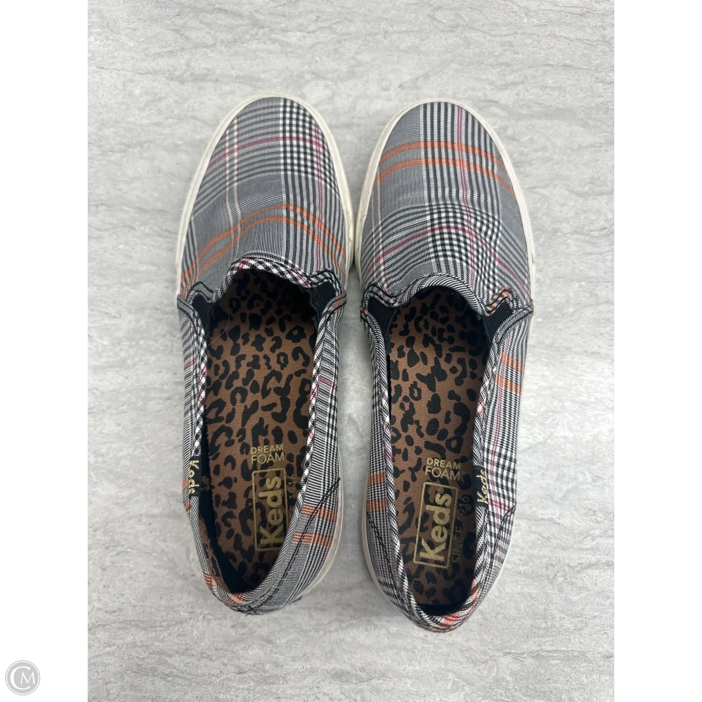 Shoes Flats By Keds In Plaid Pattern, Size: 7