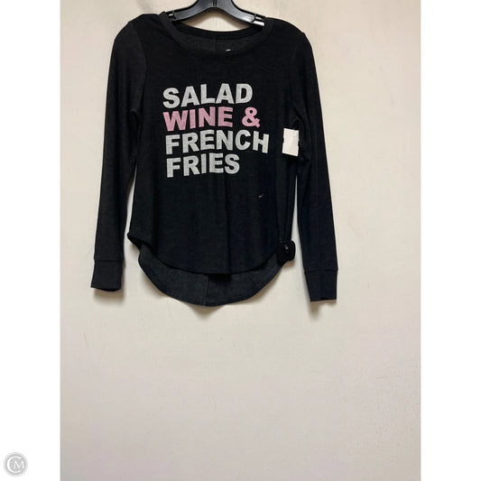 Top Long Sleeve Basic By Chaser In Black, Size: S