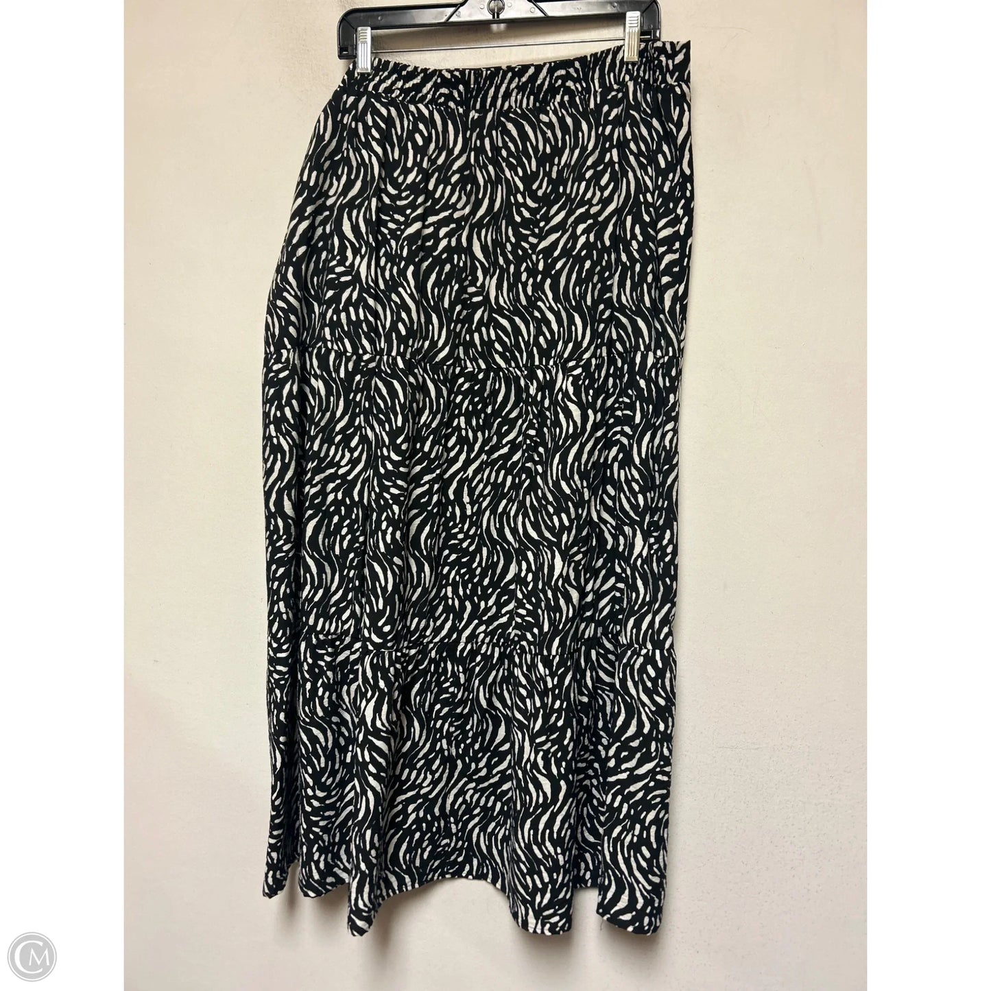 Skirt Maxi By Nine West In Black & White, Size: 20