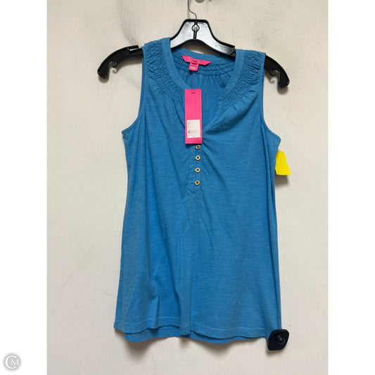 Top Sleeveless Designer By Lilly Pulitzer In Blue, Size: Xxs