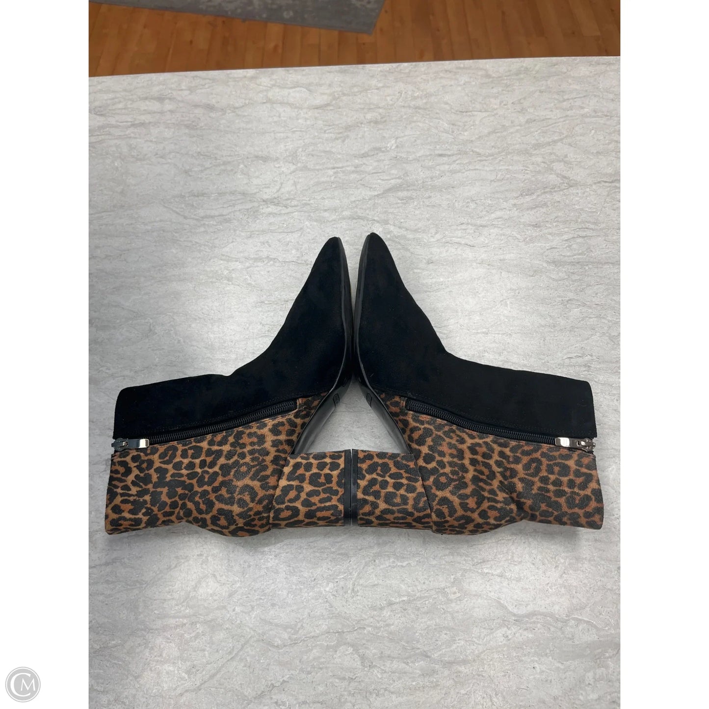 Boots Ankle Heels By Nine West In Animal Print, Size: 9