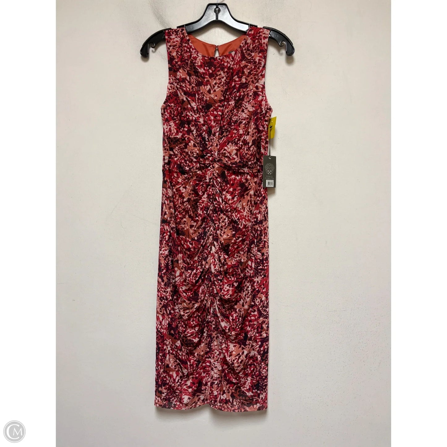 Dress Casual Midi By Vince Camuto In Orange & Red, Size: S