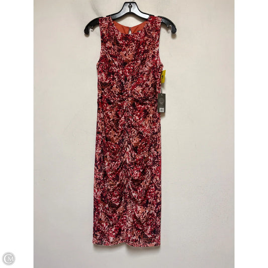 Dress Casual Midi By Vince Camuto In Orange & Red, Size: S