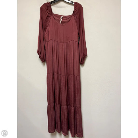 Dress Casual Maxi By Soma In Maroon, Size: Xl