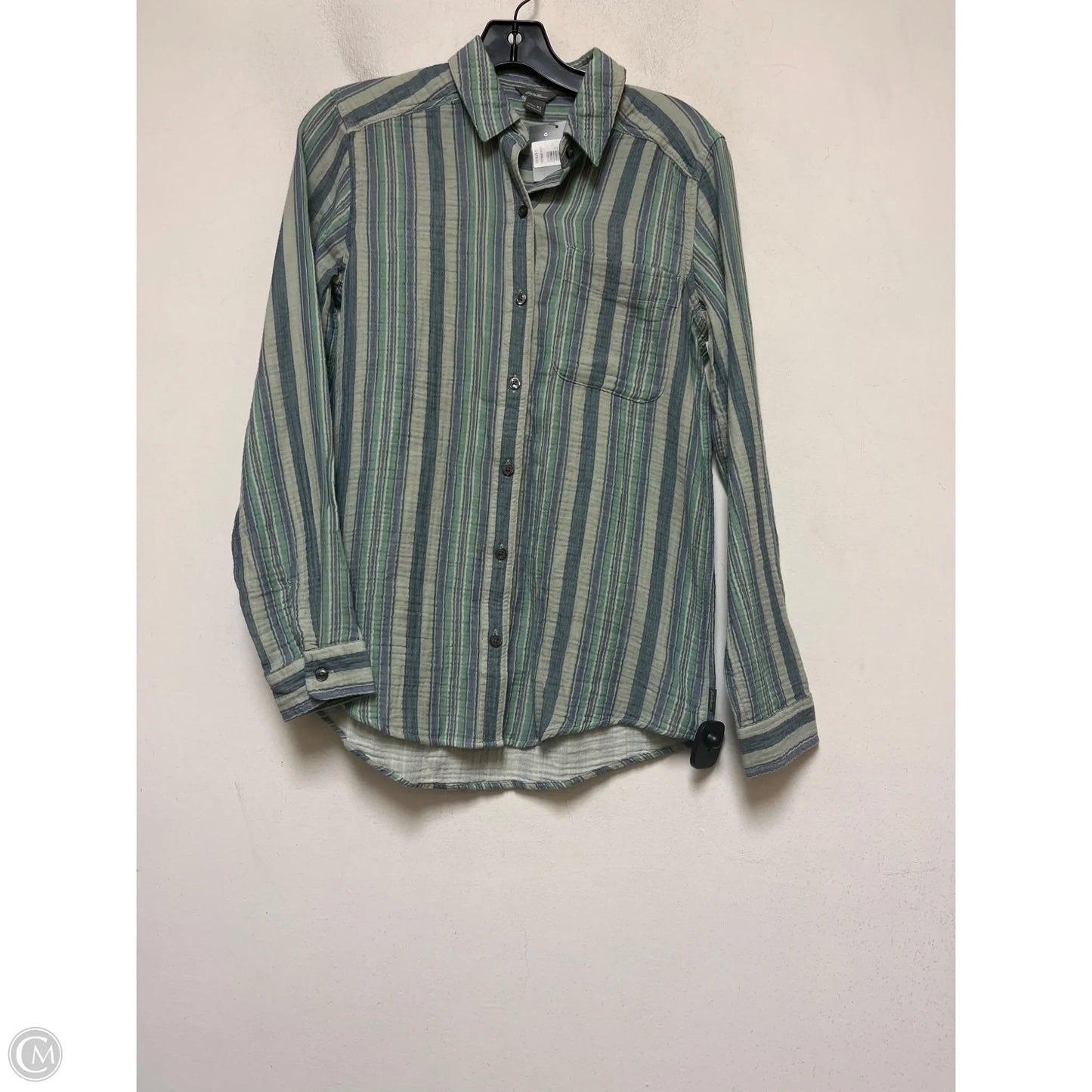Top Long Sleeve By Eddie Bauer In Striped Pattern, Size: Xs