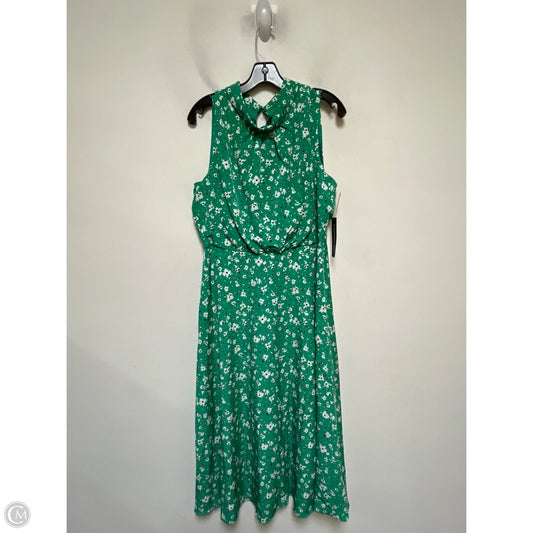 Dress Designer By Karl Lagerfeld In Green & White, Size: L