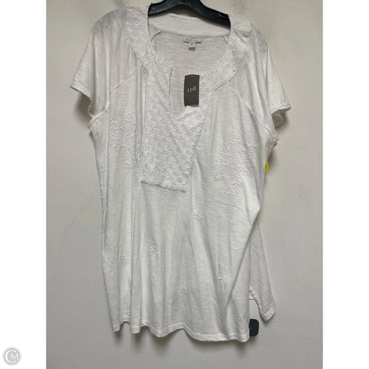 Top Short Sleeve By Pure Jill In White, Size: L