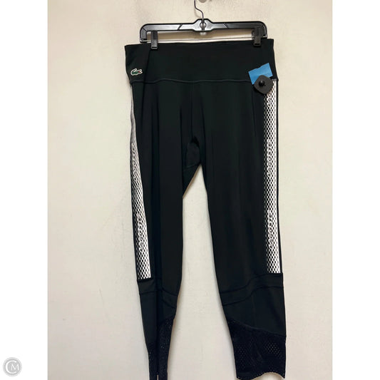 Athletic Leggings By Lacoste In Black, Size: Xl