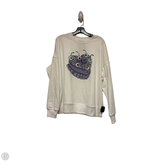 Top Long Sleeve By Clothes Mentor In White, Size: M