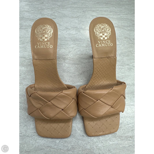 Sandals Heels Kitten By Vince Camuto In Tan, Size: 7