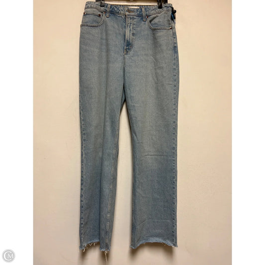 Jeans Wide Leg By Abercrombie And Fitch In Blue Denim, Size: 12