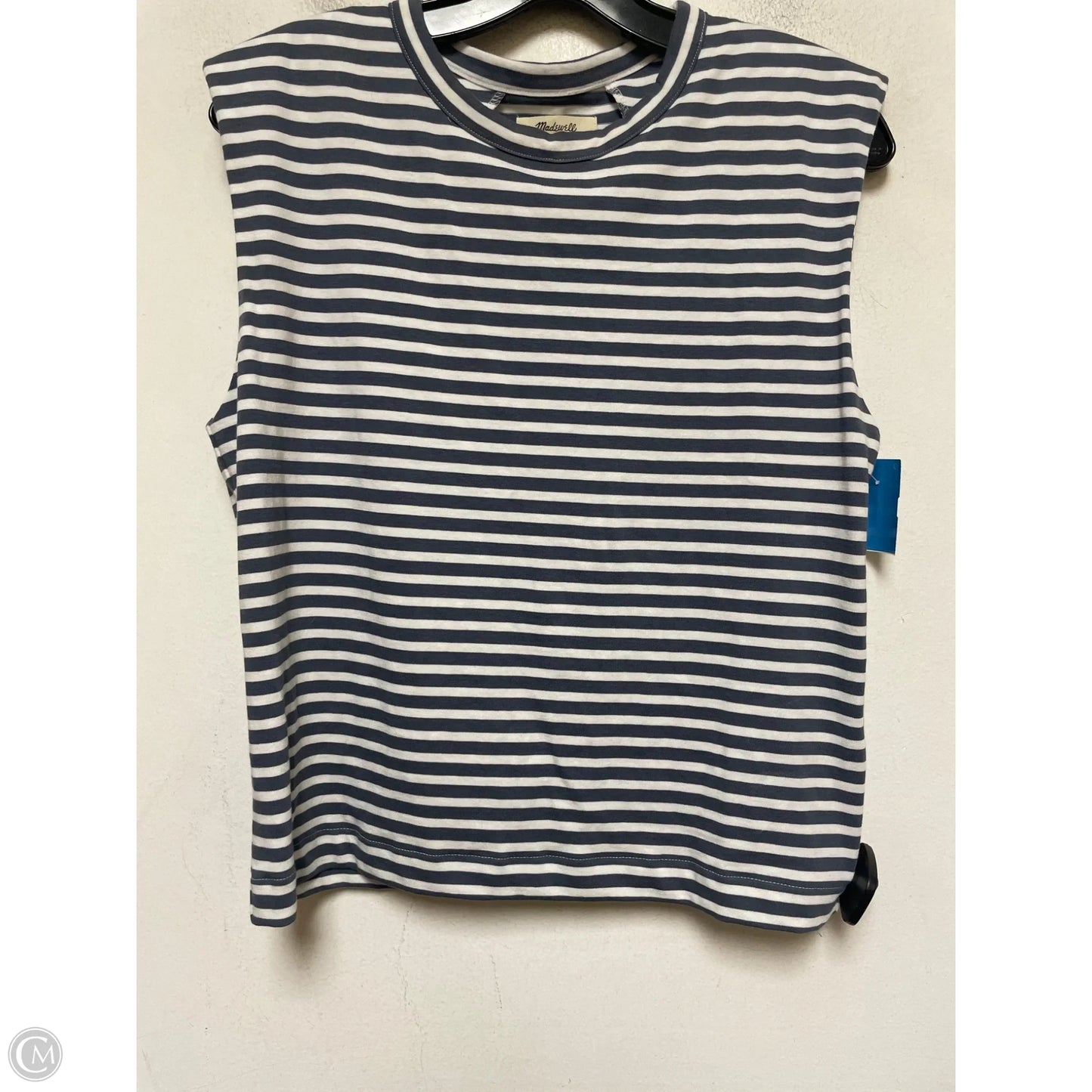 Top Sleeveless Basic By Madewell In Striped Pattern, Size: S