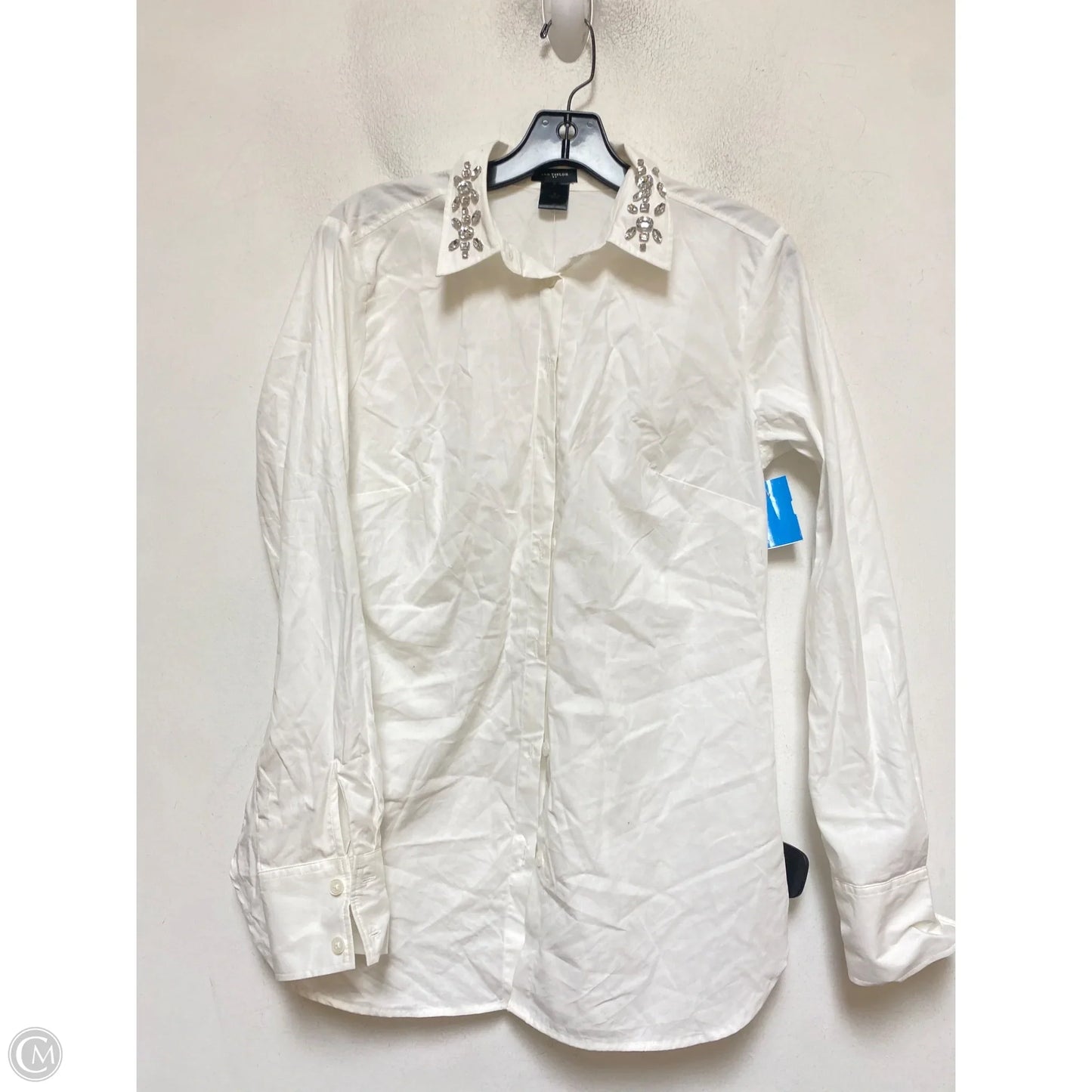 Top Long Sleeve By Ann Taylor In White, Size: Xs