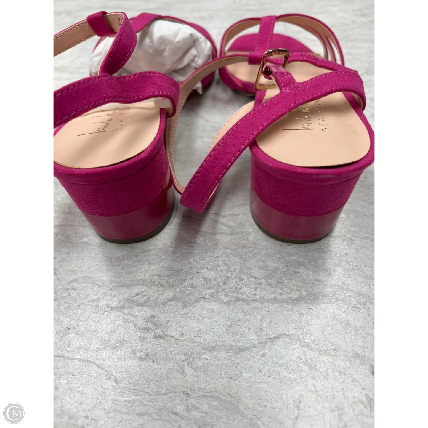 Sandals Heels Block By Nicole Miller In Pink, Size: 9